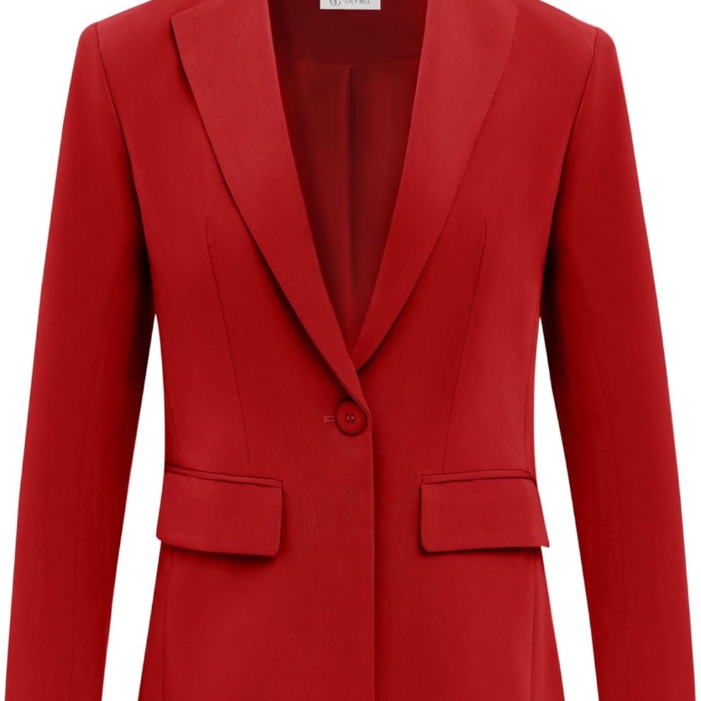 Women's Red Blazer - Large - Picture 9 of 10